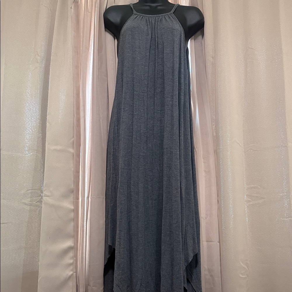 Elegant Gray Maxi Dress